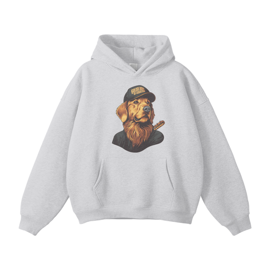 Golden Boy of Country - Our Premium Loose-Fit Sweatshirt (Grey) Streetwear Unisex Oversized Solid Color Fleece Hoodie