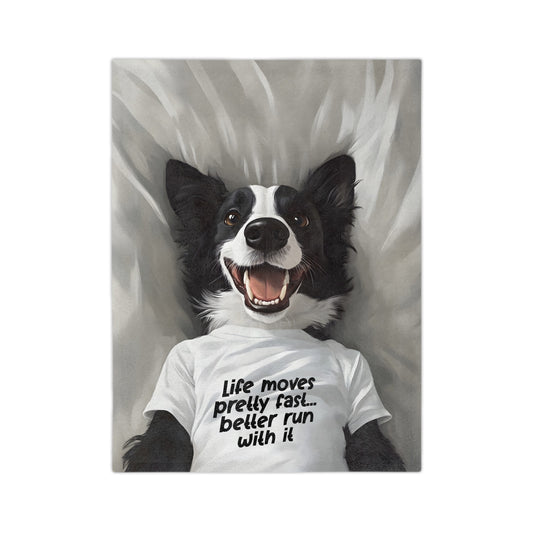 Ferris, our Border Collie Microfiber Blanket - Cozy Pet Lover's Gift, Home Decor, Fun Animal Art, Birthday, Holiday